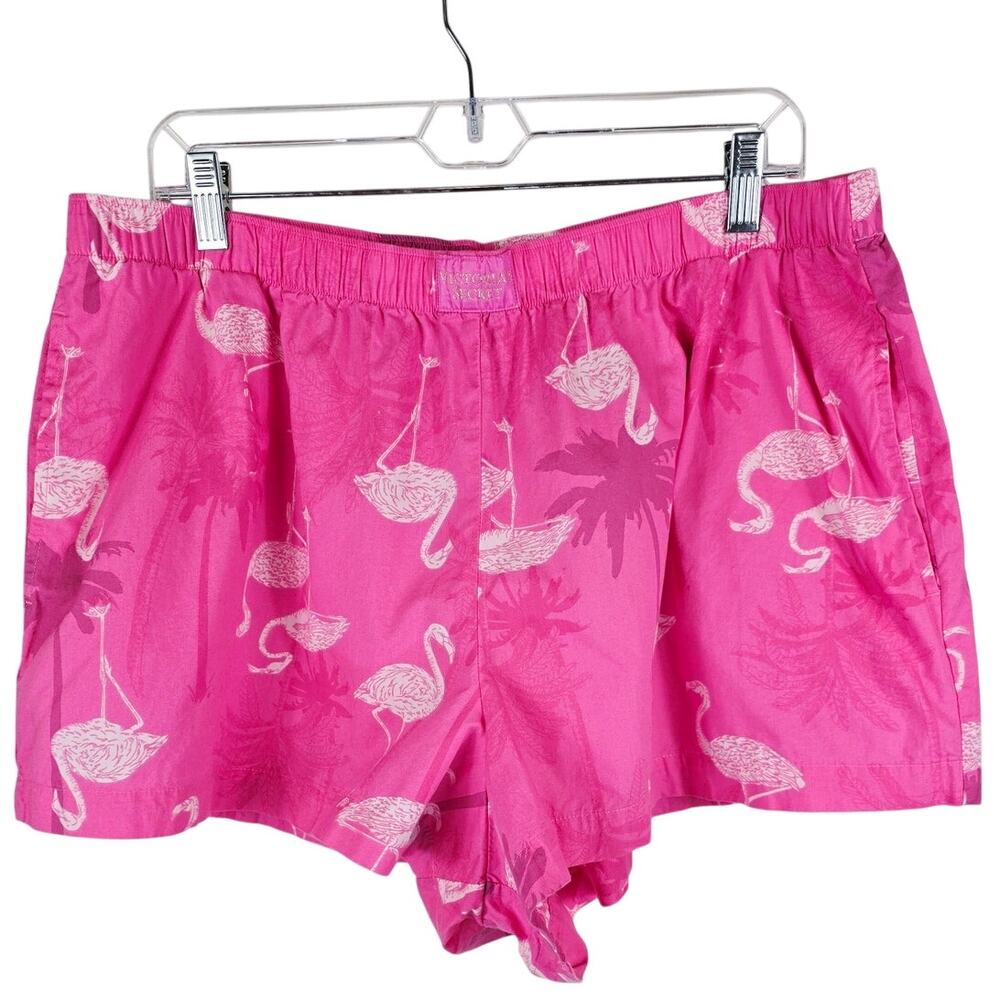 Victoria Secret Novelty Bird Pink Sleep Night Pajama Women's Shorts XL